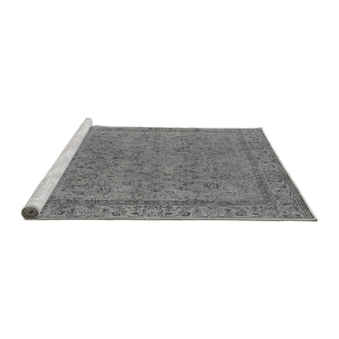 Sideview of Machine Washable Oriental Gray Industrial Rug, wshurb1023gry