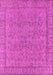 Machine Washable Oriental Pink Industrial Rug, wshurb1023pnk