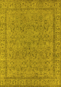 Oriental Yellow Industrial Rug, urb1023yw