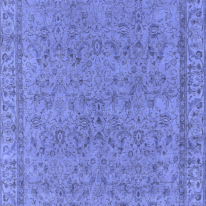 Machine Washable Oriental Blue Industrial Rug, wshurb1023blu
