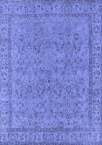 Oriental Blue Industrial Rug, urb1023blu