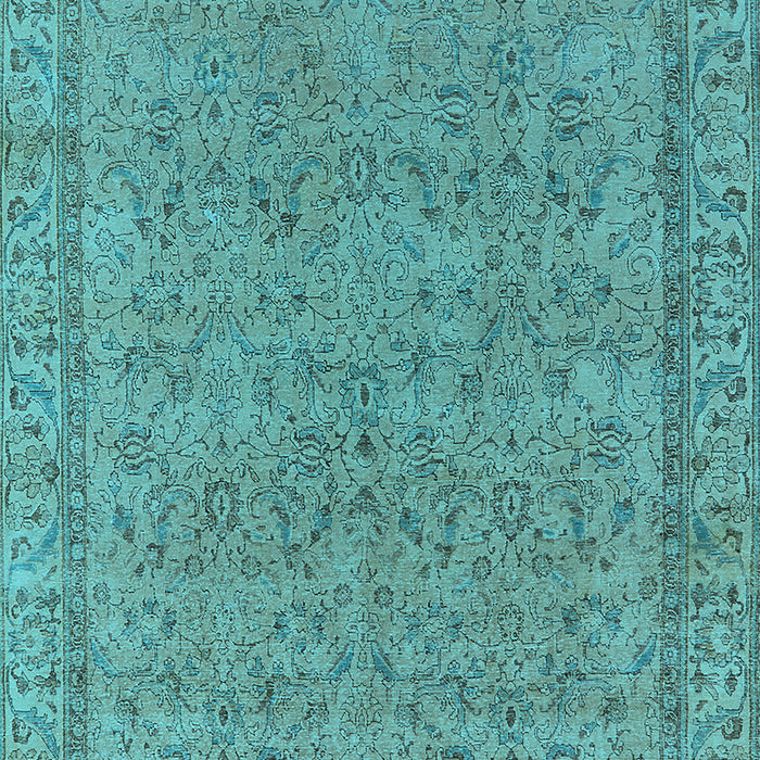Machine Washable Oriental Light Blue Industrial Rug, wshurb1023lblu