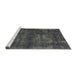 Sideview of Machine Washable Industrial Modern Light Black Rug, wshurb1024