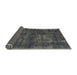 Sideview of Mid-Century Modern Light Black Oriental Rug, urb1024