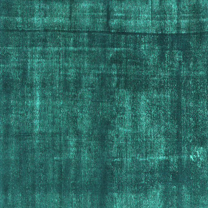 Square Oriental Turquoise Industrial Rug, urb1024turq