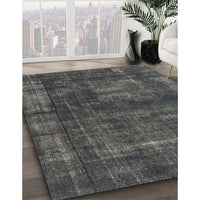 Mid-Century Modern Light Black Oriental Rug, urb1024