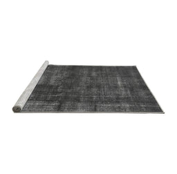 Sideview of Machine Washable Oriental Gray Industrial Rug, wshurb1024gry