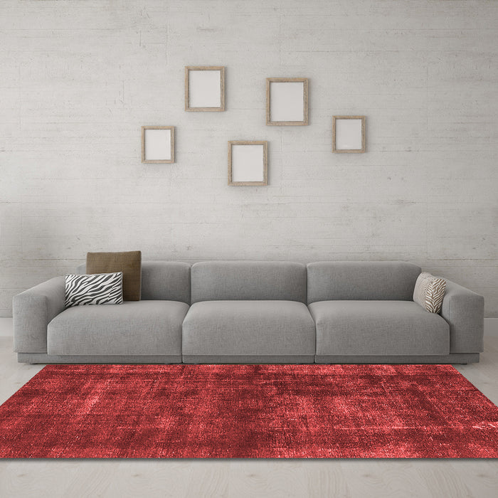 Industrial Red Washable Rugs