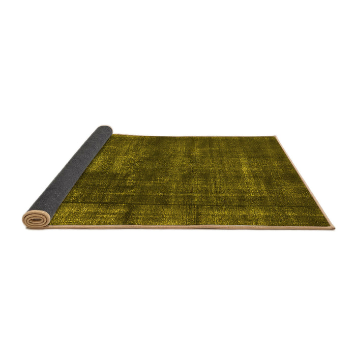 Sideview of Oriental Yellow Industrial Rug, urb1024yw