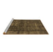 Sideview of Machine Washable Oriental Brown Industrial Rug, wshurb1024brn