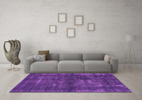 Machine Washable Oriental Purple Industrial Rug, wshurb1024pur