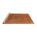 Sideview of Machine Washable Industrial Modern Red Rug, wshurb1025