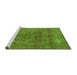 Sideview of Machine Washable Oriental Green Industrial Area Rugs, wshurb1025grn