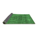 Sideview of Oriental Emerald Green Industrial Rug, urb1025emgrn