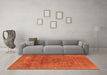 Machine Washable Oriental Orange Industrial Area Rugs in a Living Room, wshurb1025org