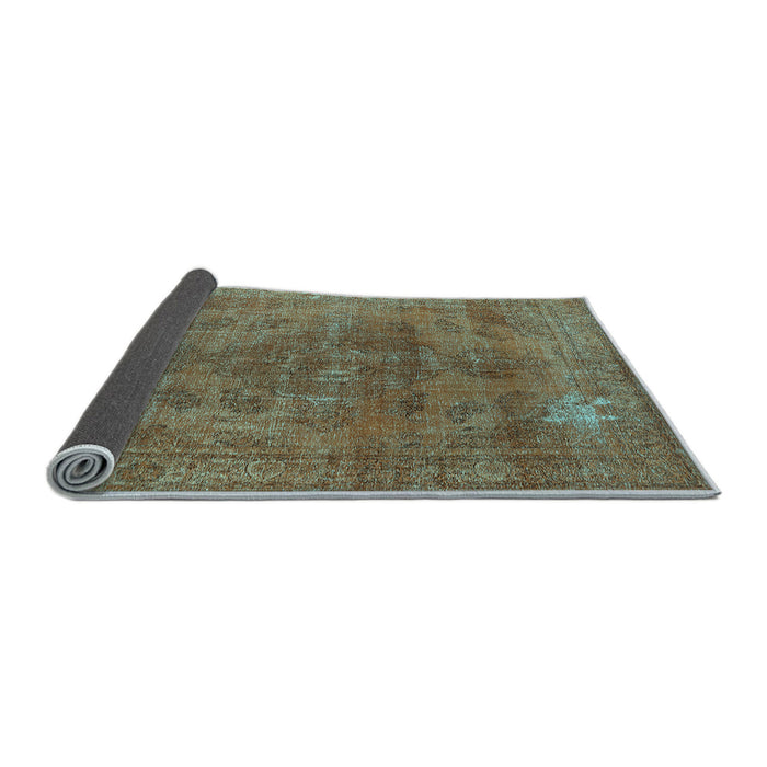 Sideview of Oriental Light Blue Industrial Rug, urb1025lblu