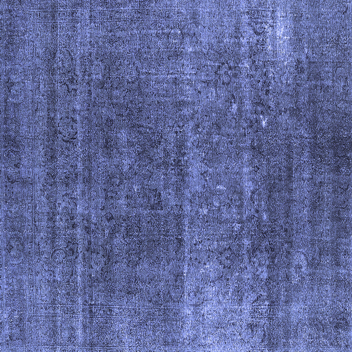 Square Oriental Blue Industrial Rug, urb1026blu