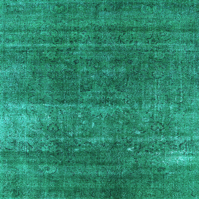 Square Machine Washable Oriental Light Blue Industrial Rug, wshurb1026lblu
