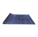 Sideview of Oriental Blue Industrial Rug, urb1026blu