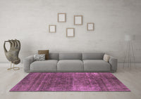 Machine Washable Oriental Pink Industrial Rug, wshurb1026pnk