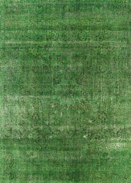 Mid-Century Modern Apple Green Oriental Rug, urb1026