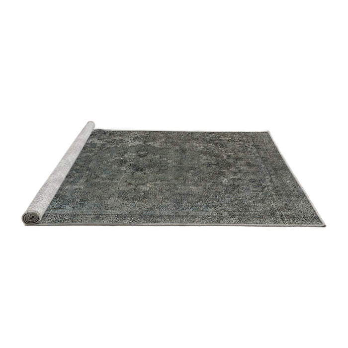 Sideview of Machine Washable Industrial Modern Gray Rug, wshurb1027