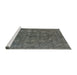 Sideview of Machine Washable Industrial Modern Gray Rug, wshurb1027