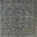 Square Machine Washable Industrial Modern Gray Rug, wshurb1027