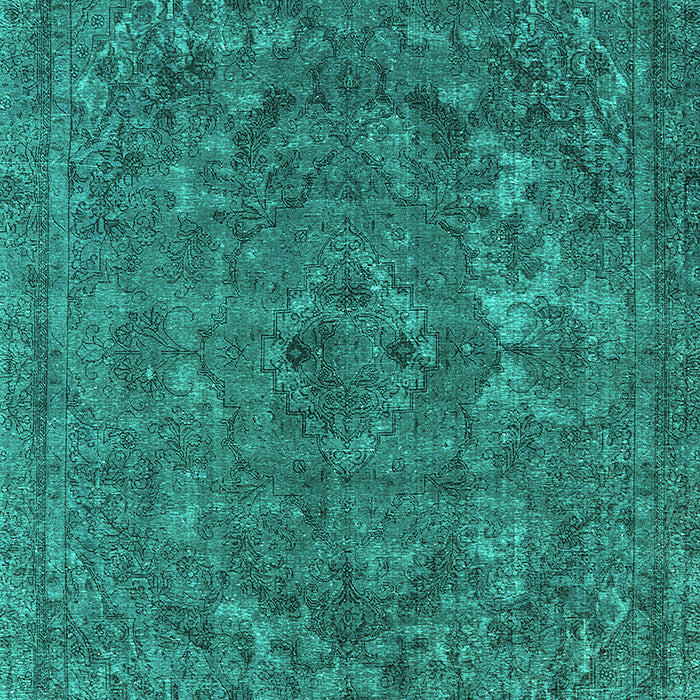 Machine Washable Oriental Turquoise Industrial Area Rugs, wshurb1027turq
