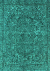 Oriental Turquoise Industrial Rug, urb1027turq