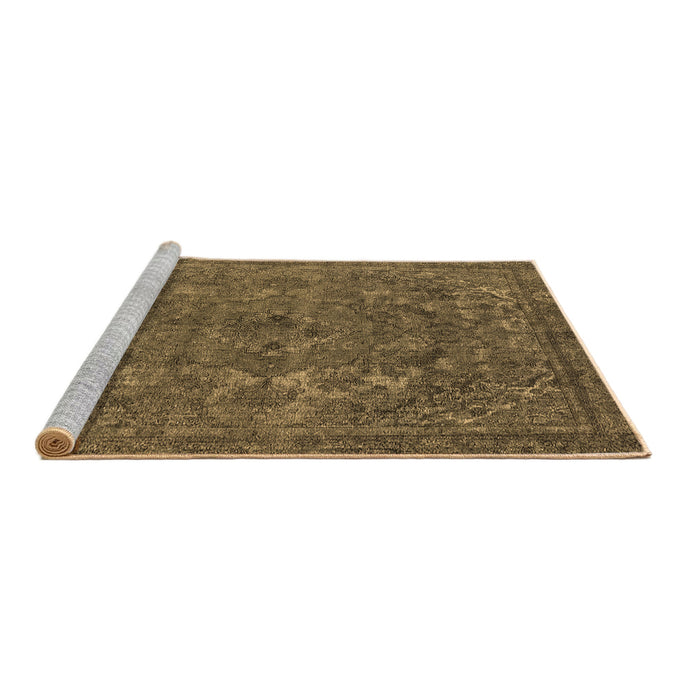 Sideview of Machine Washable Oriental Brown Industrial Rug, wshurb1027brn