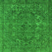 Square Oriental Green Industrial Rug, urb1027grn