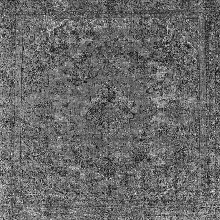 Square Machine Washable Oriental Gray Industrial Rug, wshurb1027gry