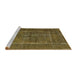 Sideview of Machine Washable Industrial Modern Sepia Brown Rug, wshurb1028