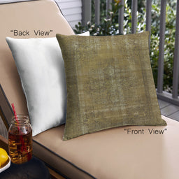 Front View of Mid-Century Modern Urban Square Sepia Brown Throw Pillow, 18 inch by 18 inch, pwurb1028