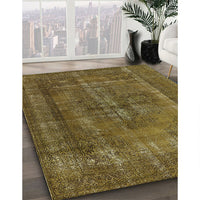 Mid-Century Modern Reddish Brown Oriental Rug, urb1028