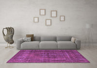 Machine Washable Oriental Purple Industrial Rug, wshurb1028pur