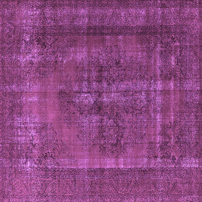 Square Machine Washable Oriental Purple Industrial Area Rugs, wshurb1028pur