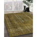 Mid-Century Modern Reddish Brown Oriental Rug in Family Room, urb1028