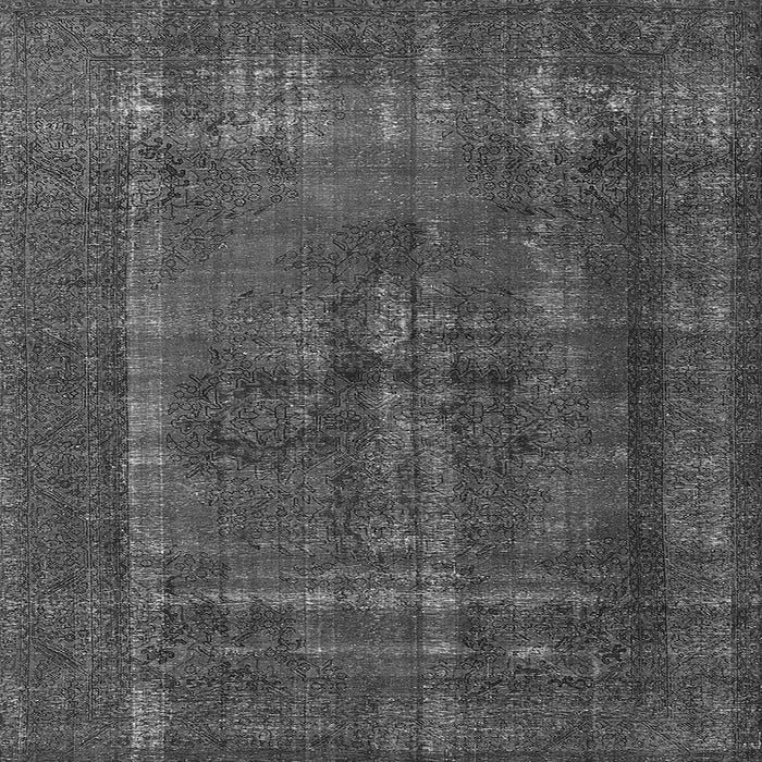 Square Machine Washable Oriental Gray Industrial Rug, wshurb1028gry