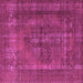 Square Oriental Pink Industrial Rug, urb1028pnk