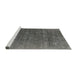 Sideview of Machine Washable Industrial Modern Granite Gray Rug, wshurb1029