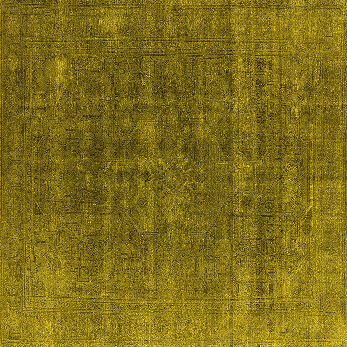 Square Oriental Yellow Industrial Rug, urb1029yw