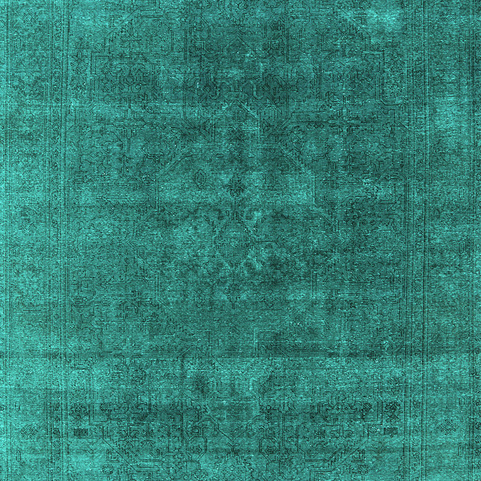 Machine Washable Oriental Turquoise Industrial Area Rugs, wshurb1029turq