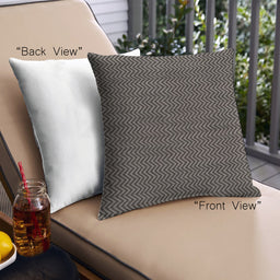 Front View of Mid-Century Modern Urban Square Midnight Gary Throw Pillow, 18 inch by 18 inch, pwurb102