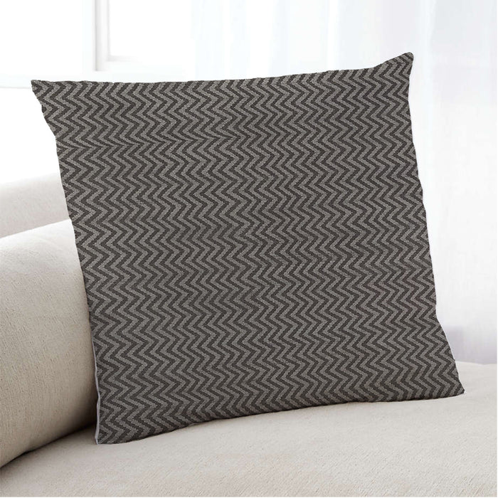 Lifestyle Image of Mid-Century Modern Urban Square Midnight Gary Throw Pillow, 18 inch by 18 inch, pwurb102