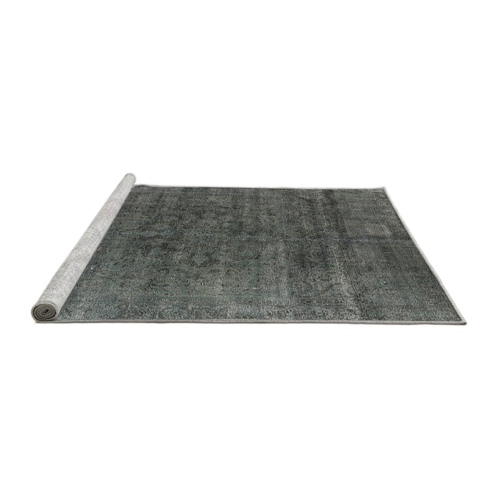 Sideview of Machine Washable Industrial Modern Gray Rug, wshurb1030