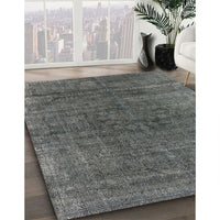 Mid-Century Modern Gray Oriental Rug, urb1030