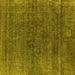 Square Machine Washable Oriental Yellow Industrial Rug, wshurb1030yw