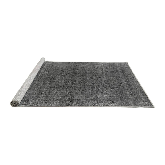 Sideview of Machine Washable Oriental Gray Industrial Rug, wshurb1030gry